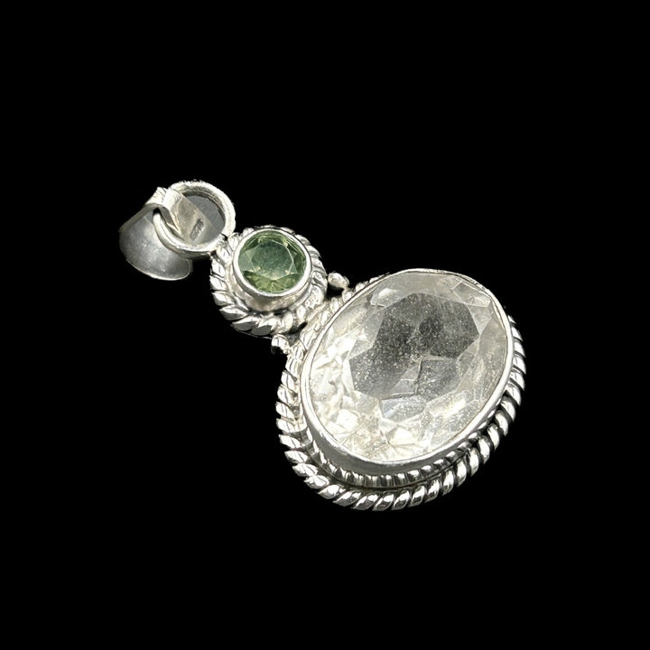 Moldavite Azeztulite Satyaloka  Silver Pendant ( 1 )