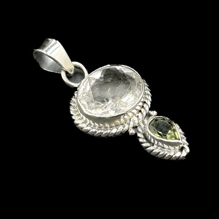 Moldavite Azeztulite Satyaloka  Silver Pendant ( 2 )