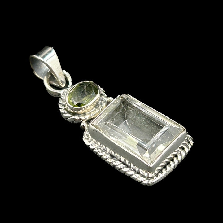 Moldavite Azeztulite Satyaloka  Silver Pendant ( 4 )