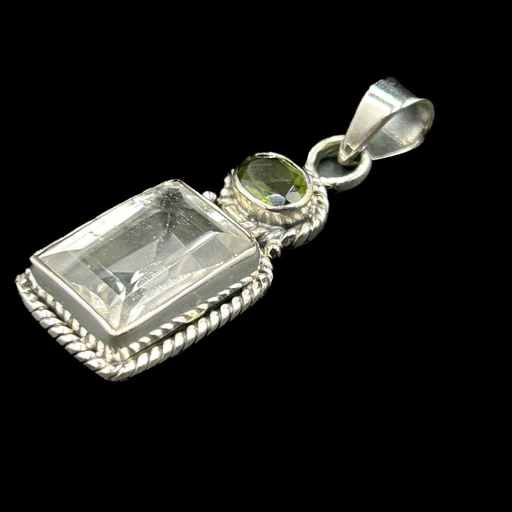 Moldavite Azeztulite Satyaloka  Silver Pendant ( 4 )