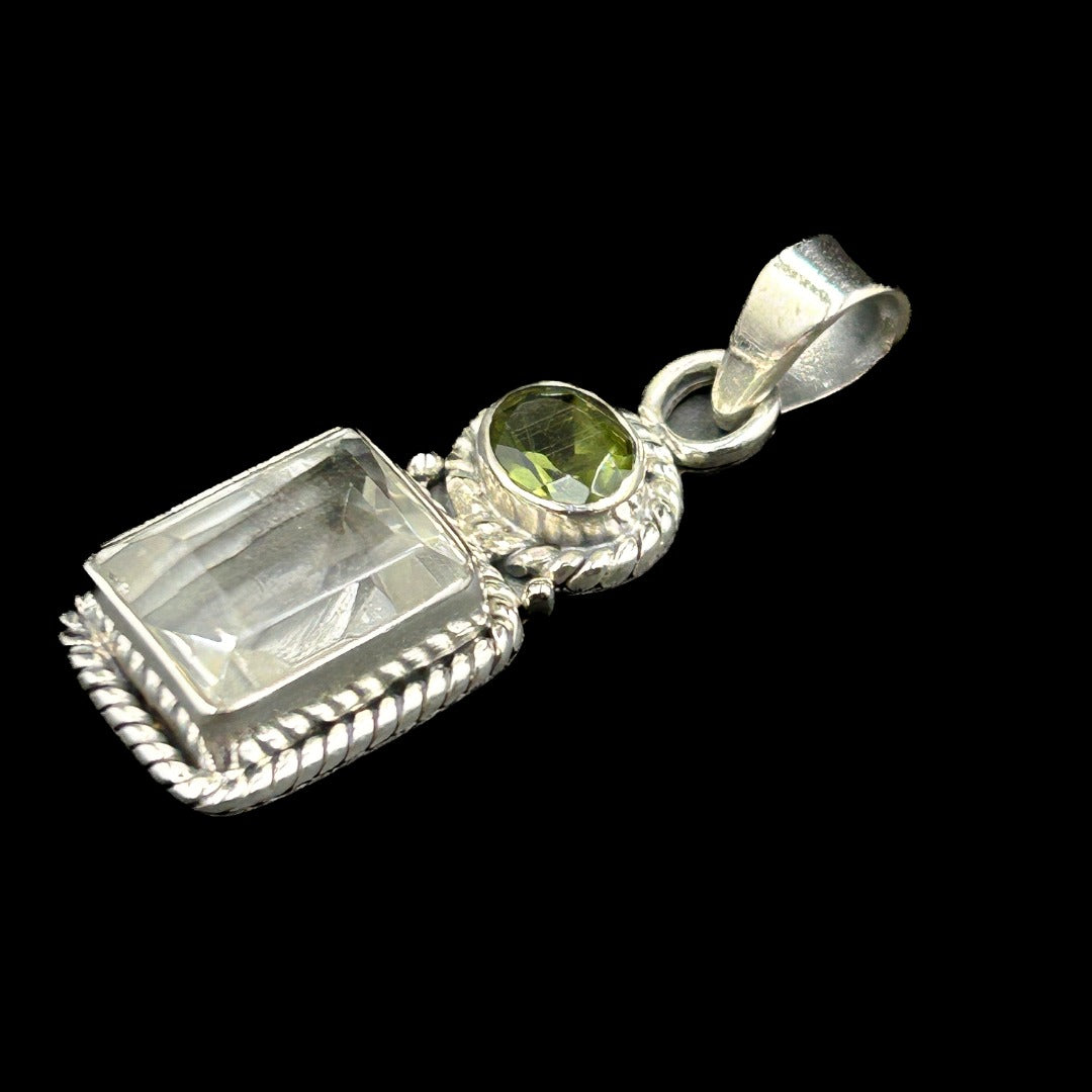 Moldavite Azeztulite Satyaloka  Silver Pendant ( 5 )