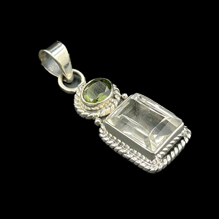 Moldavite Azeztulite Satyaloka  Silver Pendant ( 5 )