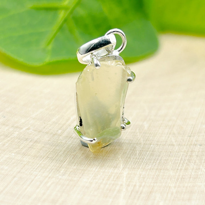 Libyan Desert Glass Natural Sterling Silver Pendant ( 2  )