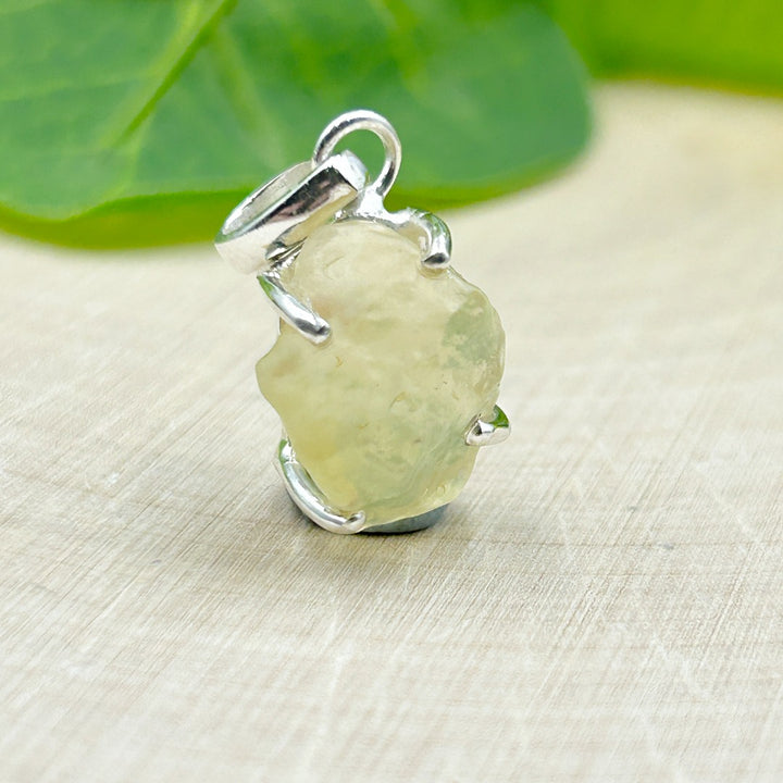 Libyan Desert Glass Natural Sterling Silver Pendant ( 5 )