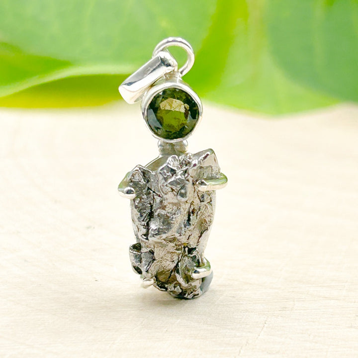 Moldavite Campo del Cielo  Sterling Silver Pendant ( MC2 )