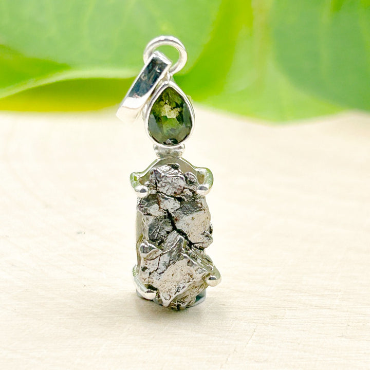 Moldavite Campo del Cielo  Sterling Silver Pendant ( MC4 )