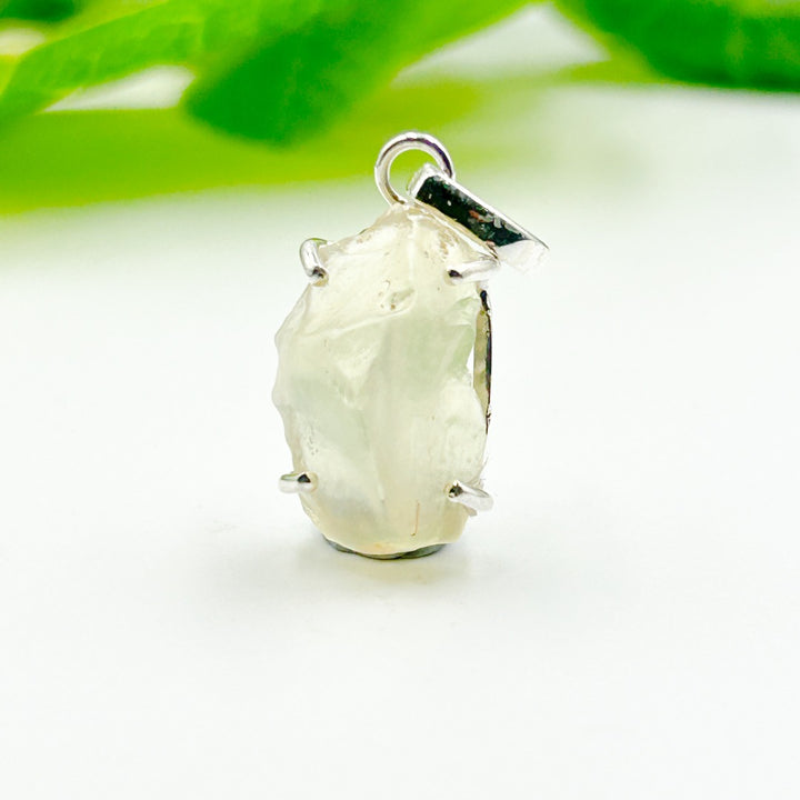 Libyan Desert Glass Natural Sterling Silver Pendant ( 10 )