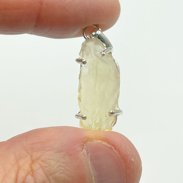 Libyan Desert Glass Natural Sterling Silver Pendant ( 5 )