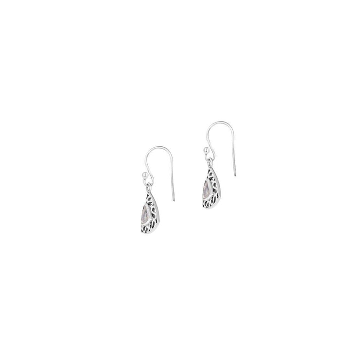 Libyan Desert Glass Sterling Silver Trillion Earrings  ( E9 )