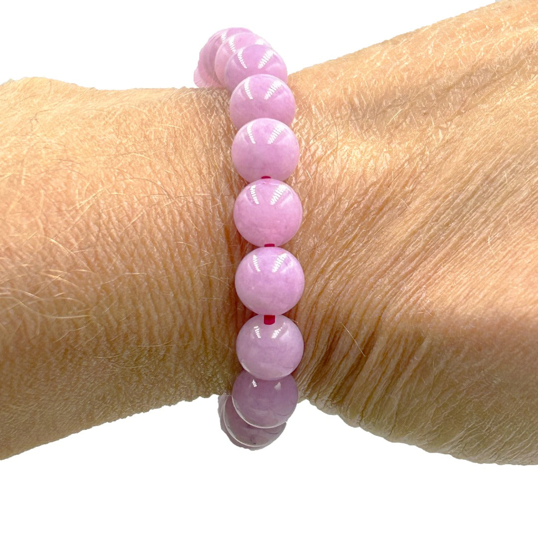 Kunzite 8mm Beaded Healing Bracelet  ( 959387 )