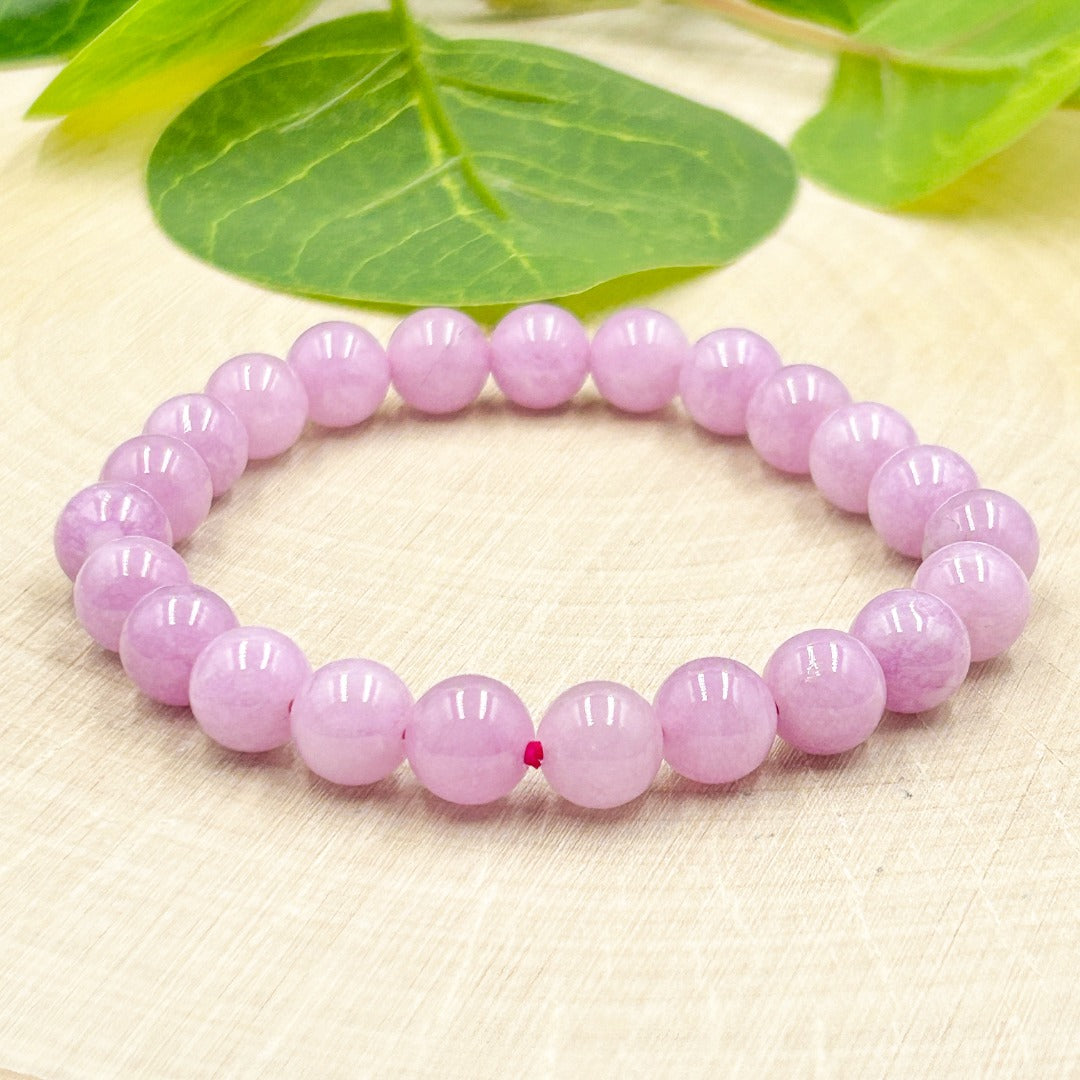 Kunzite 8mm Beaded Healing Bracelet  ( 959387 )