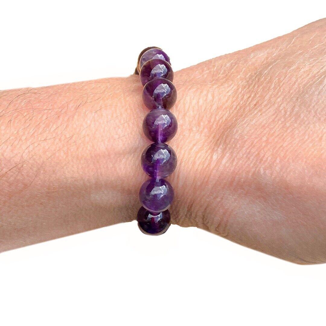 Amethyst 8mm Beaded Healing Bracelet  ( 744545 )