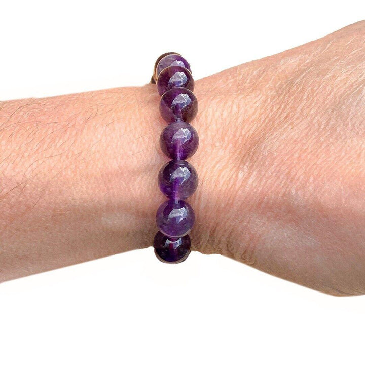 Amethyst 8mm Beaded Healing Bracelet  ( 744545 )