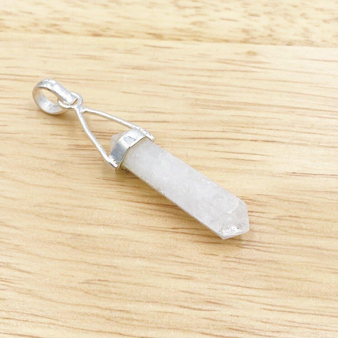 Danburite Crystal Point Sterling Silver Pendant  ( 252834 )