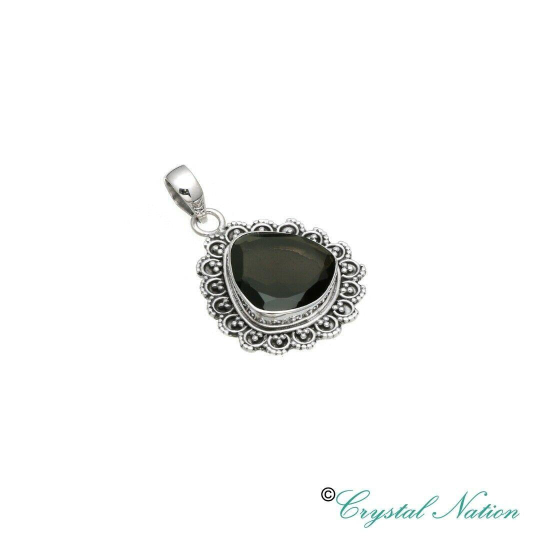 Cintamani Faceted Sterling Silver Pendant ( 20622 )
