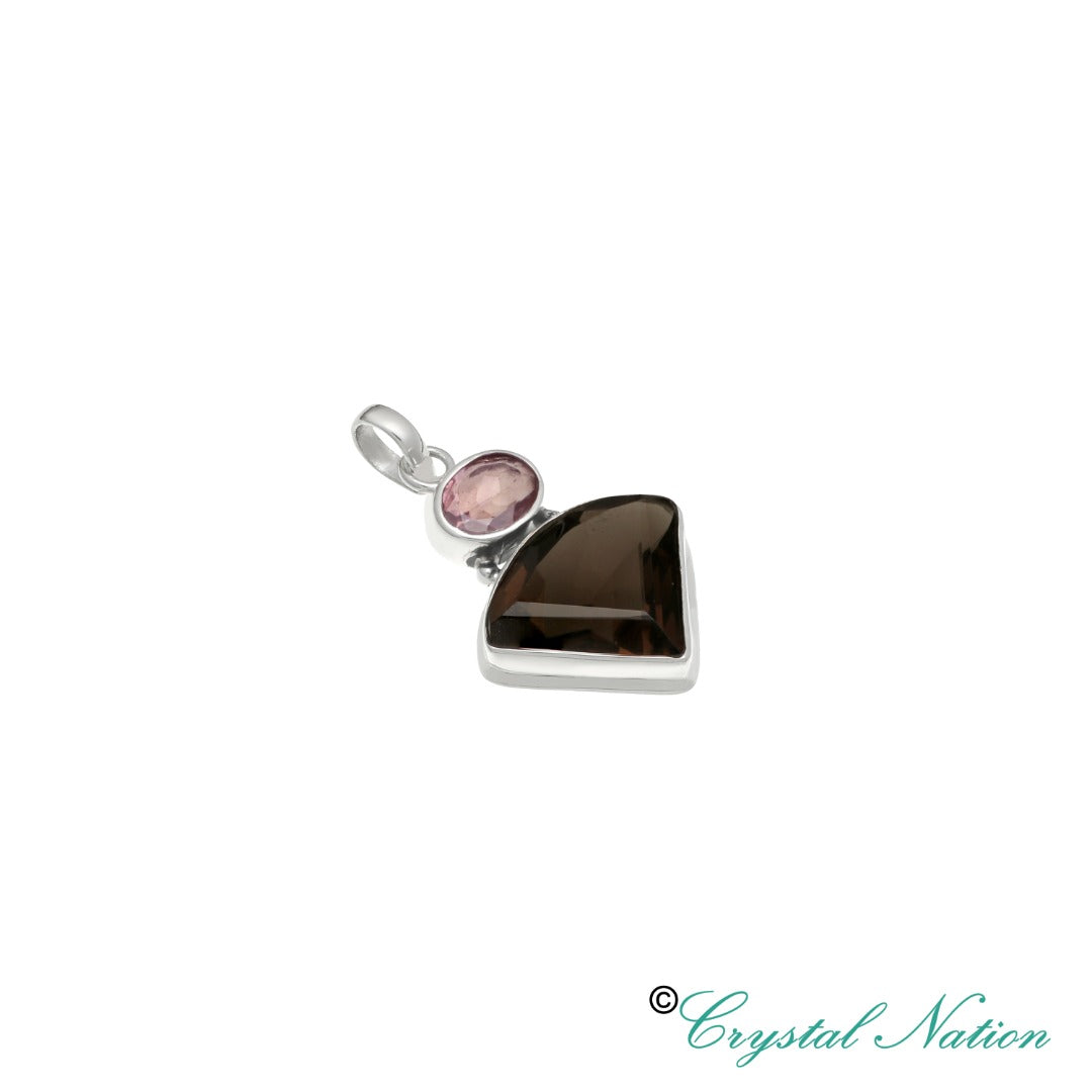 Cintamani Tourmaline Faceted Sterling Silver Pendant ( 20146 )