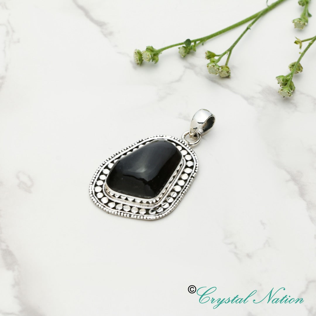 Cintamani Faceted Sterling Silver Pendant ( 20785 )