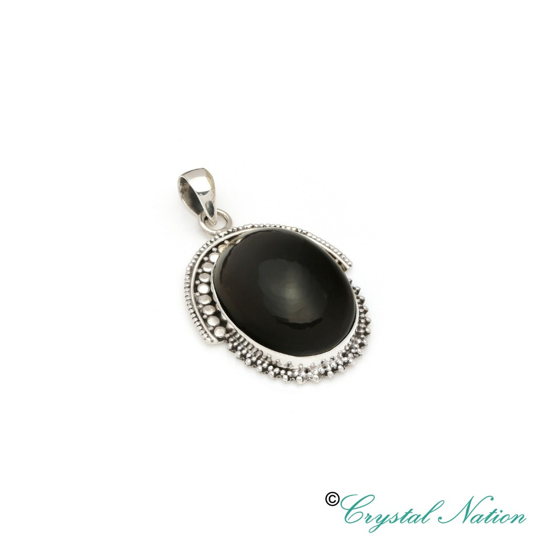Cintamani Faceted Sterling Silver Pendant ( 20392 )