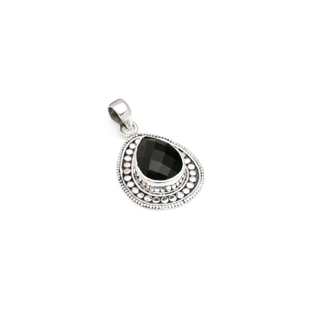 Cintamani Faceted Sterling Silver Pendant ( 20787 )