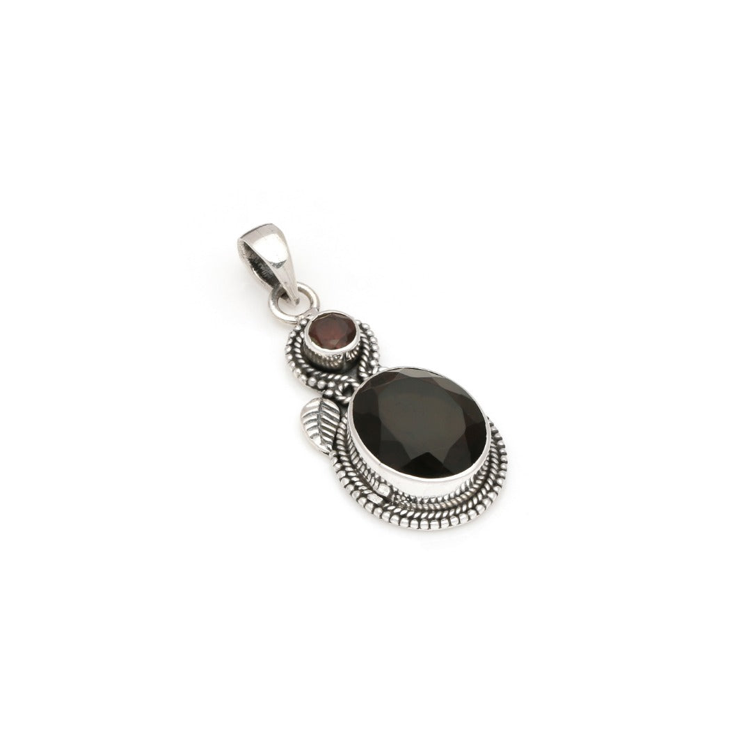 Cintamani Tourmaline Faceted Sterling Silver Pendant ( 20261)