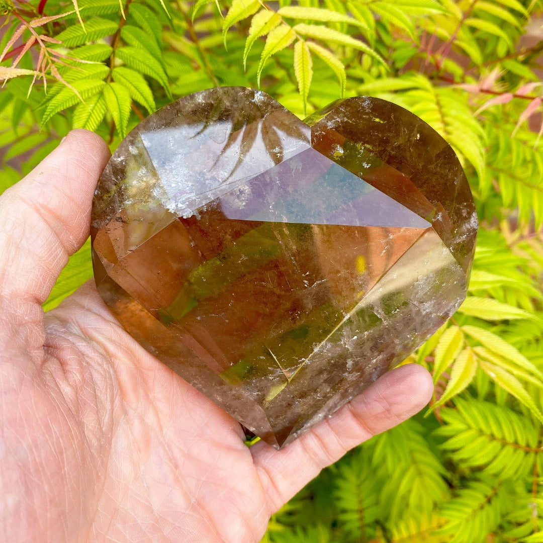 Smoky Quartz Crystal Cut Heart ( 155646 ) – Crystal Nation LTD