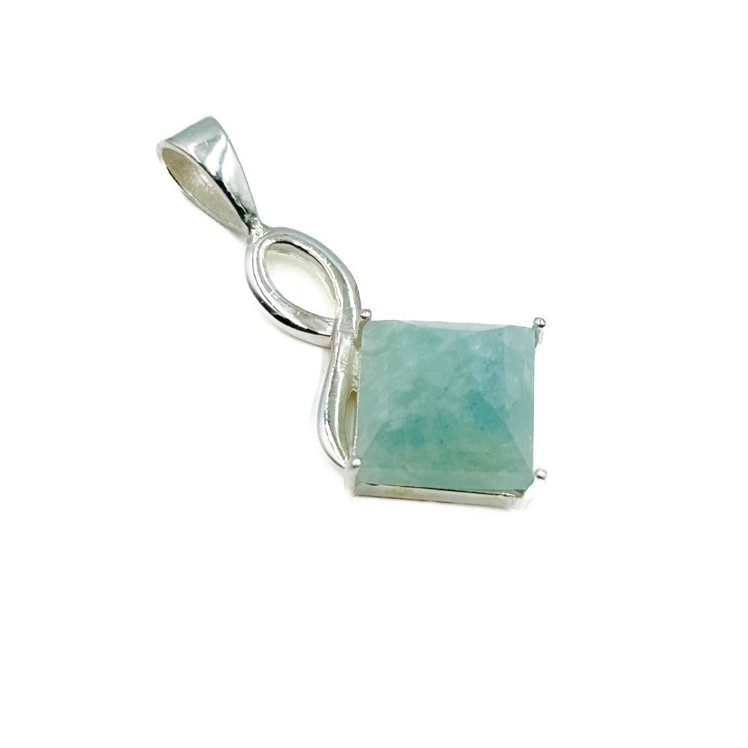 Aquamarine Sterling Silver Pendant ( 140541 )