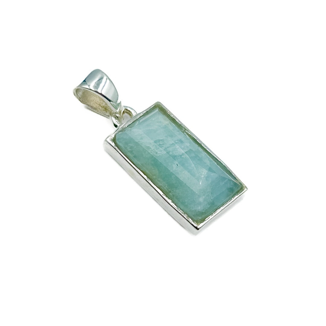 Aquamarine Sterling Silver Pendant ( 433653 )