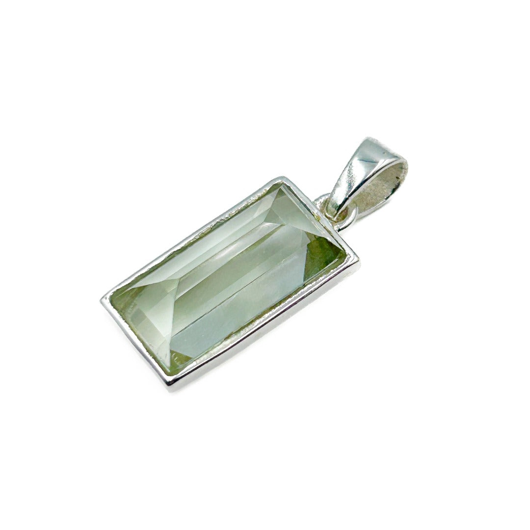 Prasiolite Green Amethyst Sterling Silver Pendant  ( 155341 )