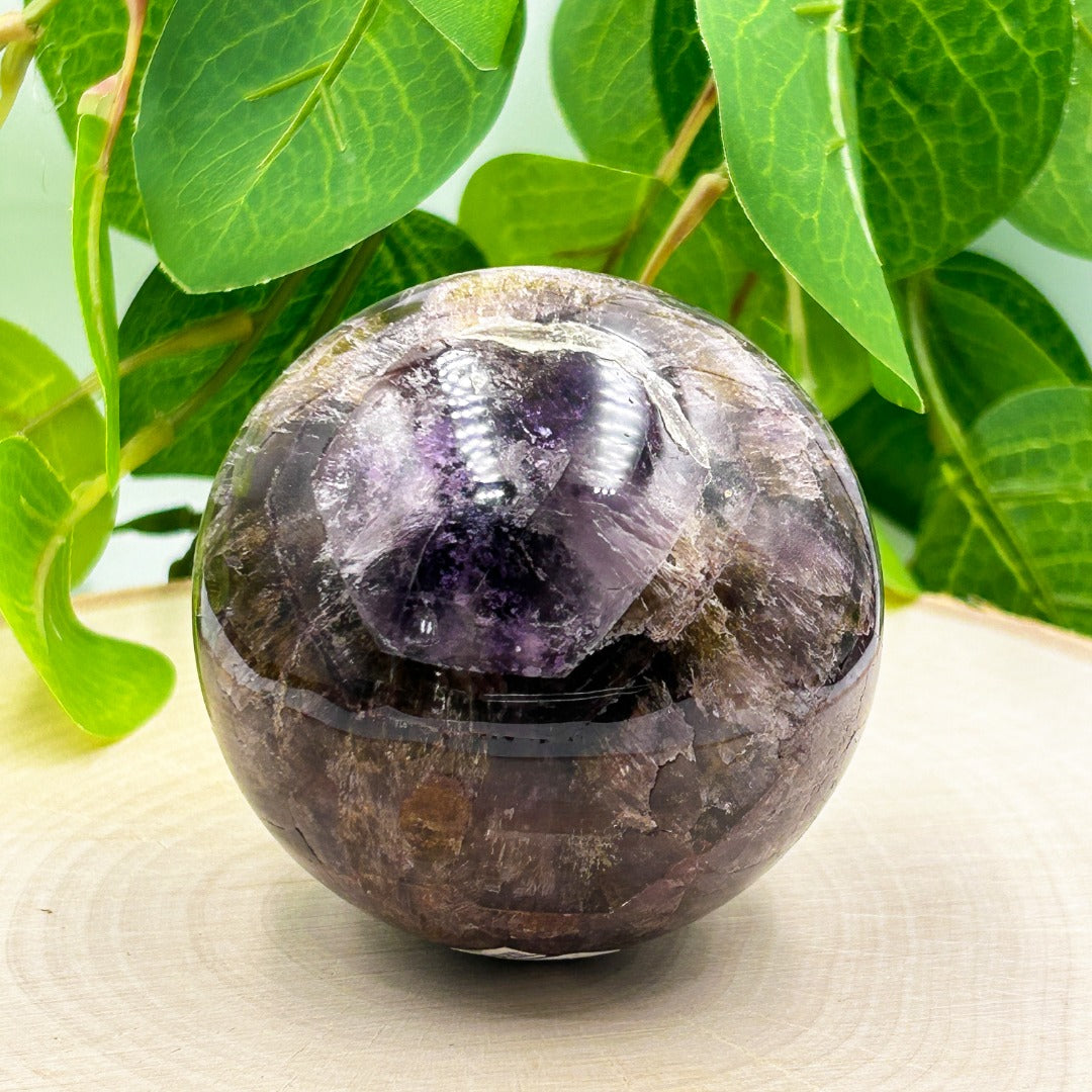 Super Seven  Melody Stone Cacoxenite Sphere 670gm