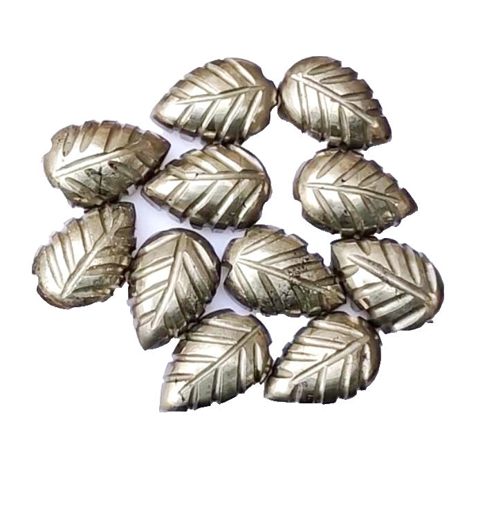 Pyrite Rose Cut Leaf Shape Cabochons ( 909121)