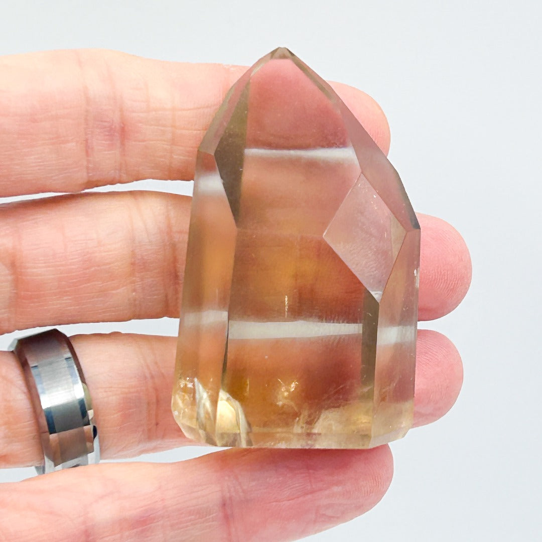 Citrine Crystal Polished Point from Minas Gerais Brazil ( 266628 )