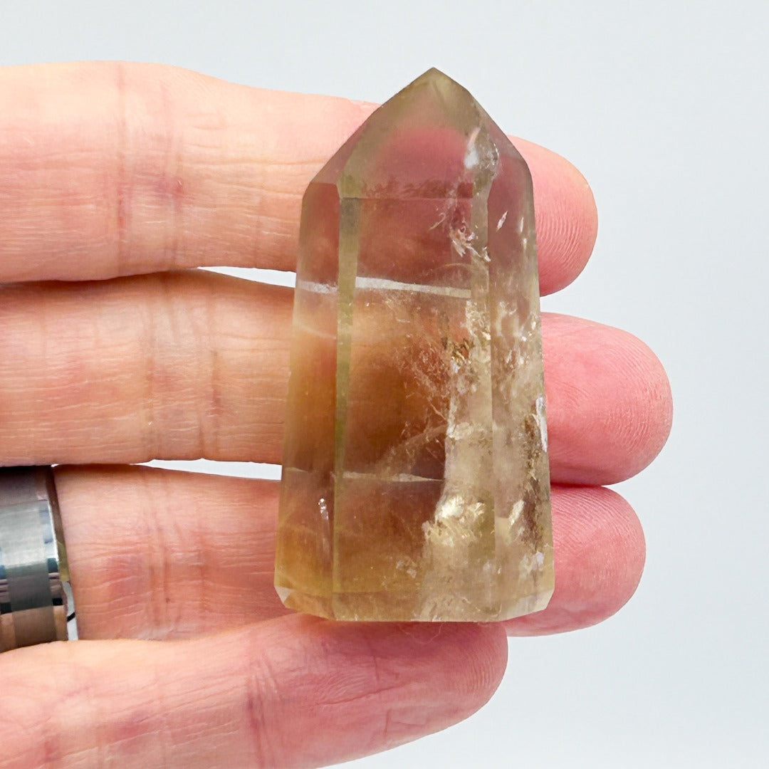Citrine Crystal Polished Point from Minas Gerais Brazil ( 123761 )