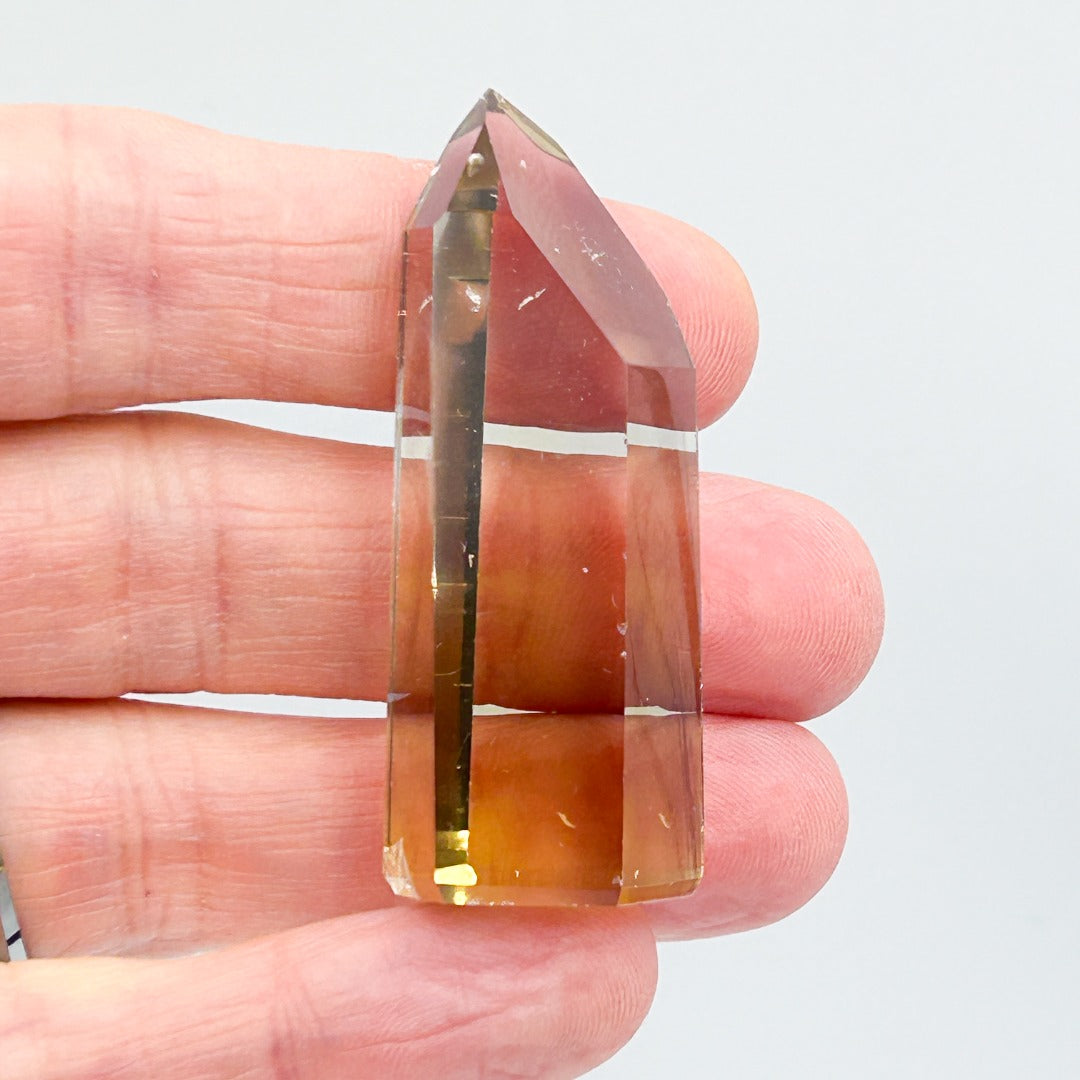 Citrine Crystal Polished Point from Minas Gerais Brazil ( 857352 )
