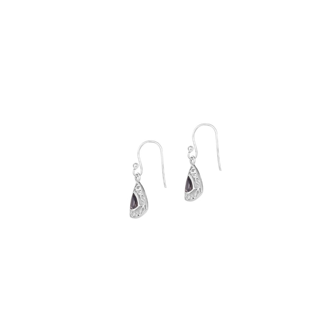 Cintamani Sterling Silver Trillion Earrings  ( E10 )