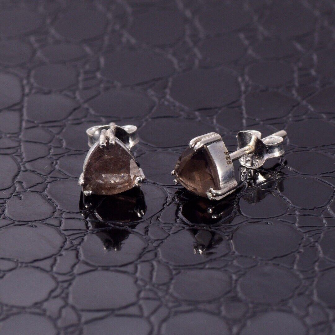 Cintamani Trillion Sterling Silver Earrings ~ ( E7 )