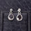Cintamani Pear Shaped Sterling Silver Earrings ( E11)