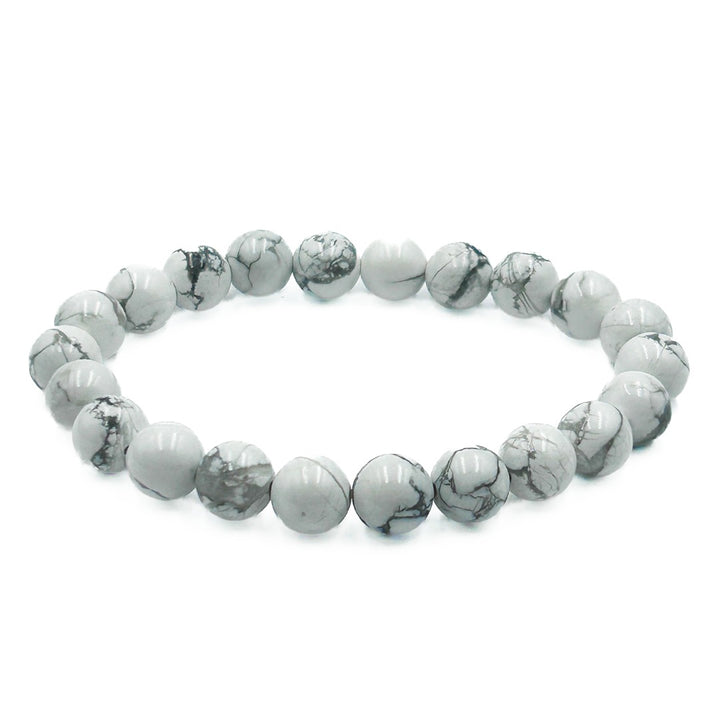 Howlite 8mm Beaded Healing Bracelet  ( 546538  )