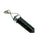 Black Tourmaline Crystal Point Sterling Silver Pendant ( 160841 )